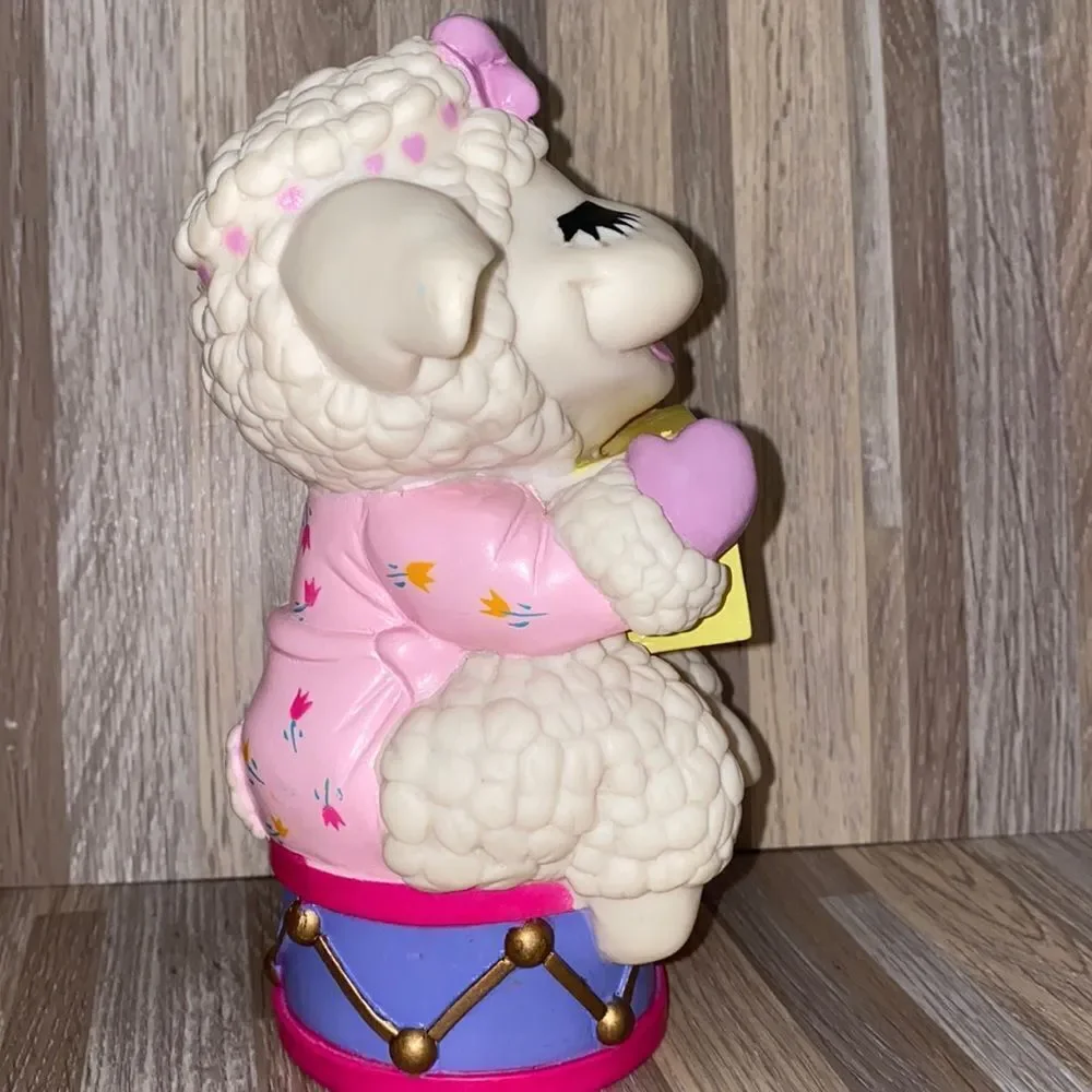 Lamb Chop plastic piggy bank By Happiness Express Vintage Shari Lewis puppet